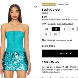 Satin Corset GUIZIO brand: GUIZIO